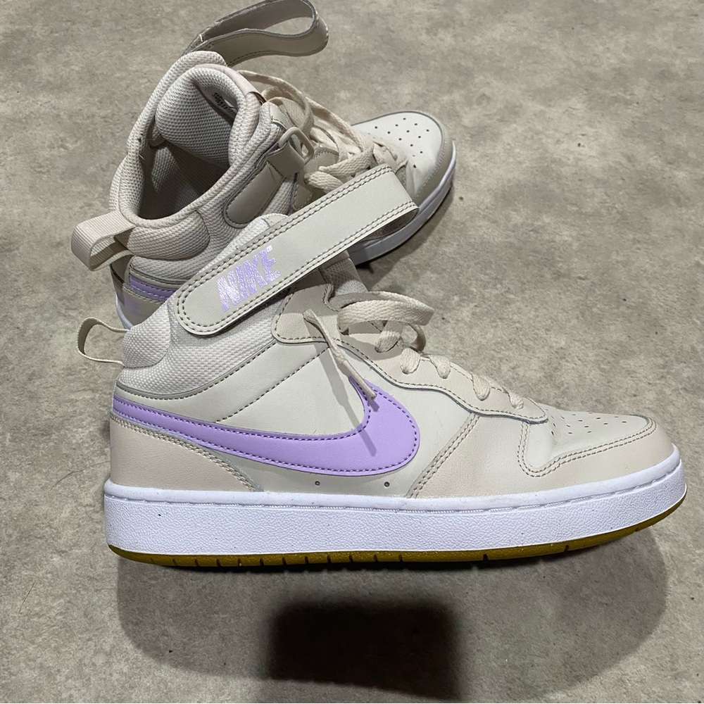 Nike Court Borough Mid 2 (GS) Light Orewood Brown/Lilac Kid's Sneakers-Sz 6Y
